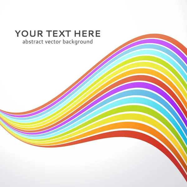 抽象的な波状虹の背景. — ストックベクタ