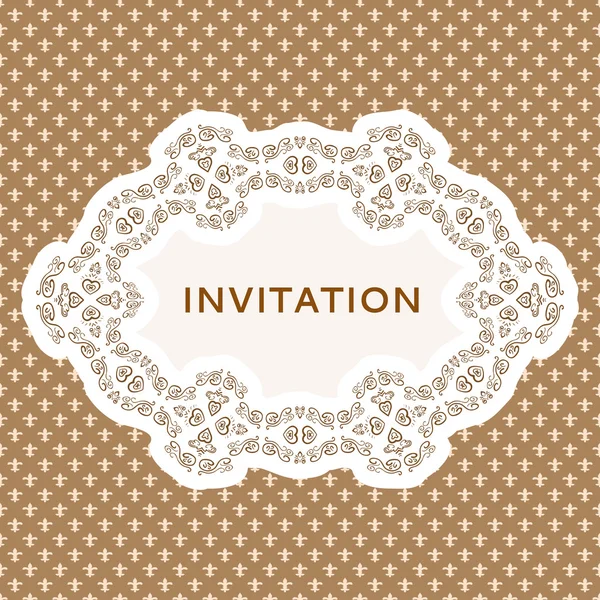 Invitation card. Vintage background with place for text. — Stock Vector
