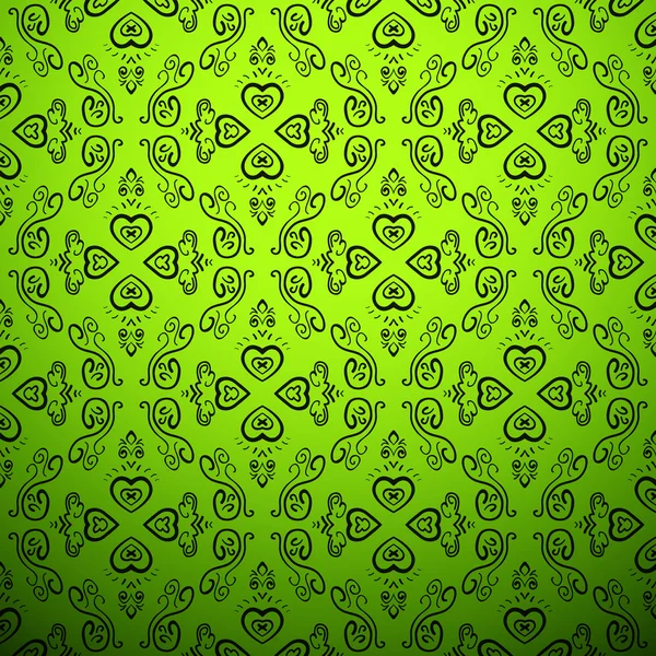 Sensual fondo verde delicado. Patrón sin costura . — Vector de stock