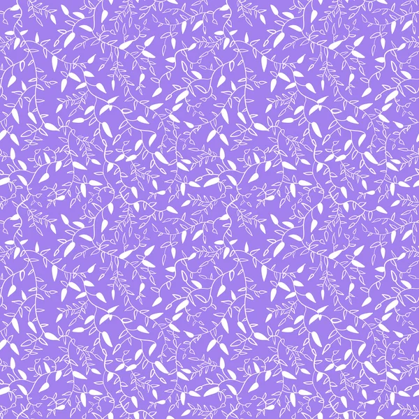 Motif floral sans couture avec feuille. Couleur violette — Image vectorielle