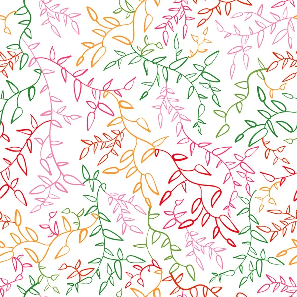 Motif floral sans couture avec feuille . — Image vectorielle