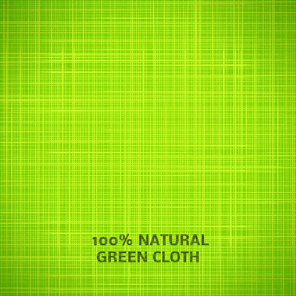 Green cloth texture background — Stock Vector