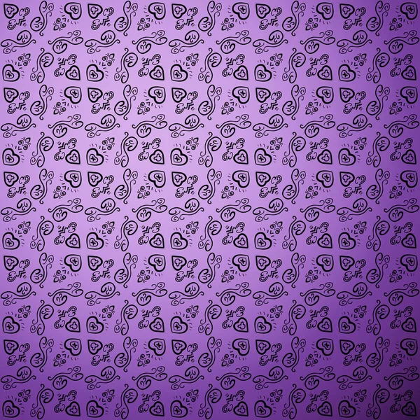 古色古香的图案背景。紫色无缝壁纸 — 图库矢量图片
