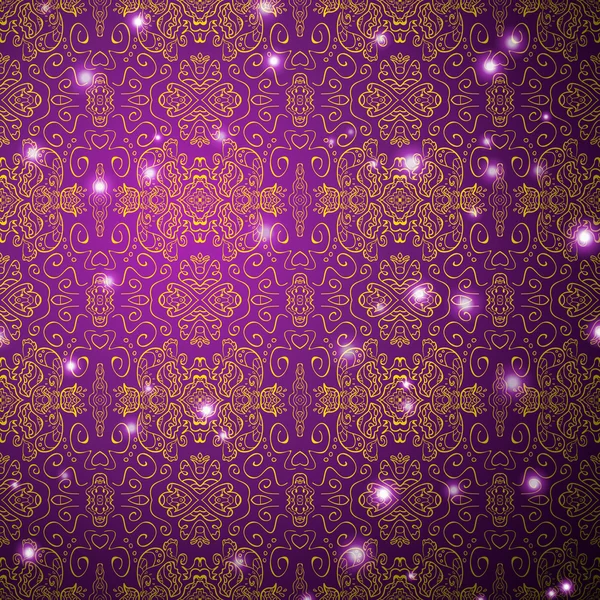 Antique pattern background. Purple seamless wallpaper — Stock Vector