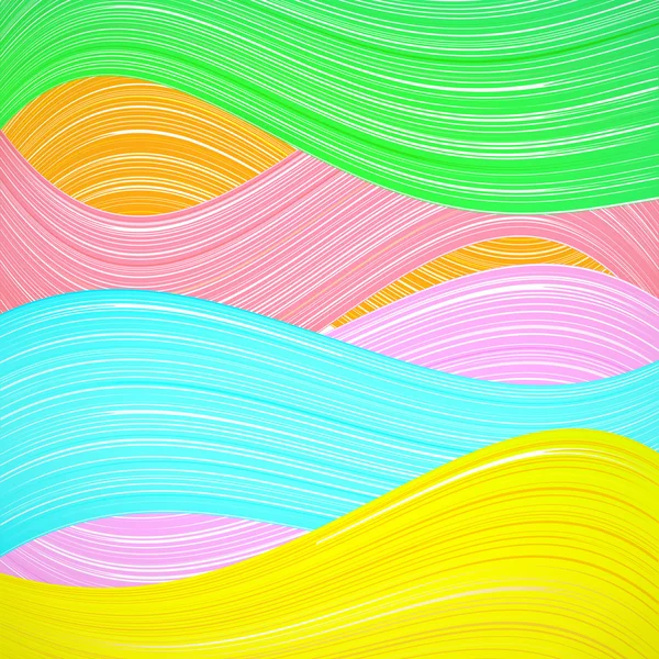 Abstract colorful wave background. Vector illustration — Stock Vector