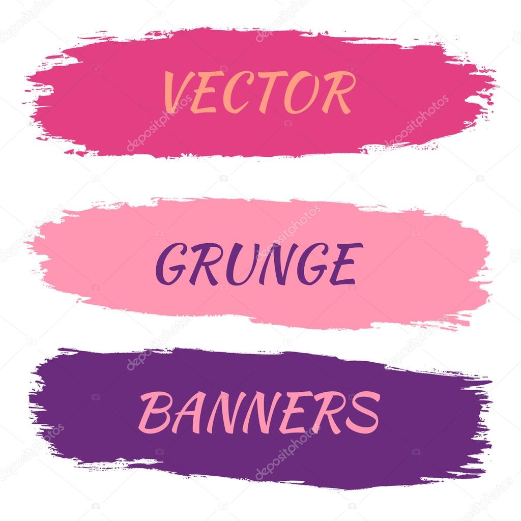 Set of grunge banners. Vector illustration