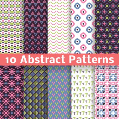 abstracte patronen. set van vector naadloze achtergrond