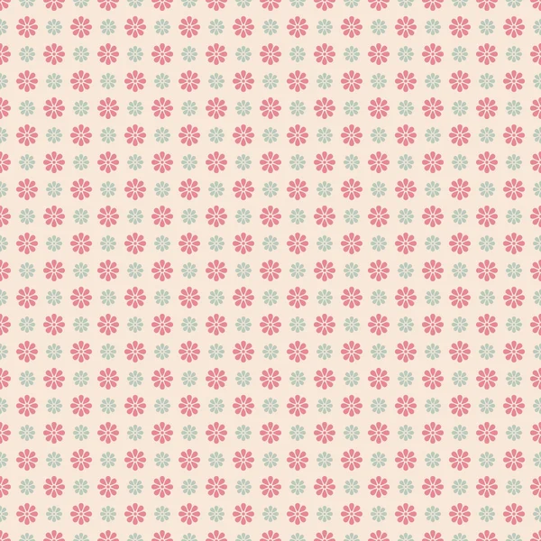 Patrón sin costura vector floral con puntos (azulejos ). — Vector de stock
