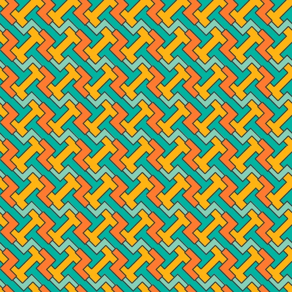 Pola mosaik geometris (tiling). Vektor abstrak mulus - Stok Vektor