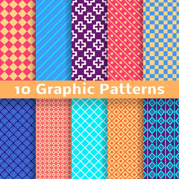 Vector gráfico patrones sin costura (azulejos ) — Archivo Imágenes Vectoriales