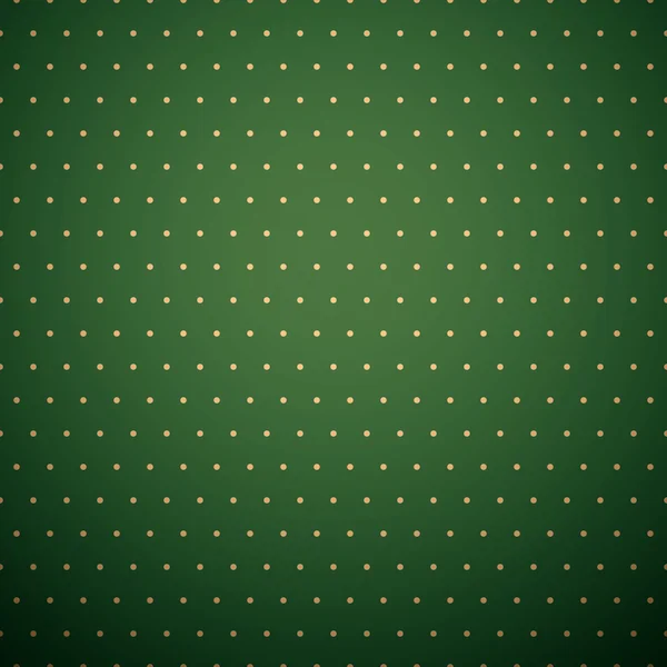 Donkere groene achtergrond met gele polka dot patroon. — Stockvector