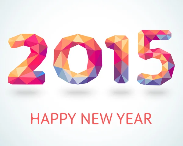 Bonne année 2015 carte de vœux colorée — Image vectorielle