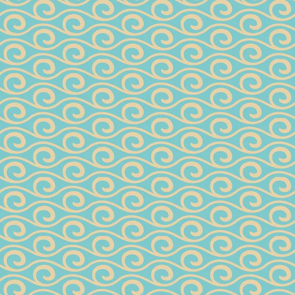 Vintage wave vector seamless pattern (tiling) — Stock Vector