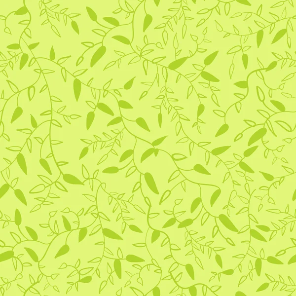 Modello floreale senza cuciture con foglie. Illustrazione vettoriale — Vettoriale Stock