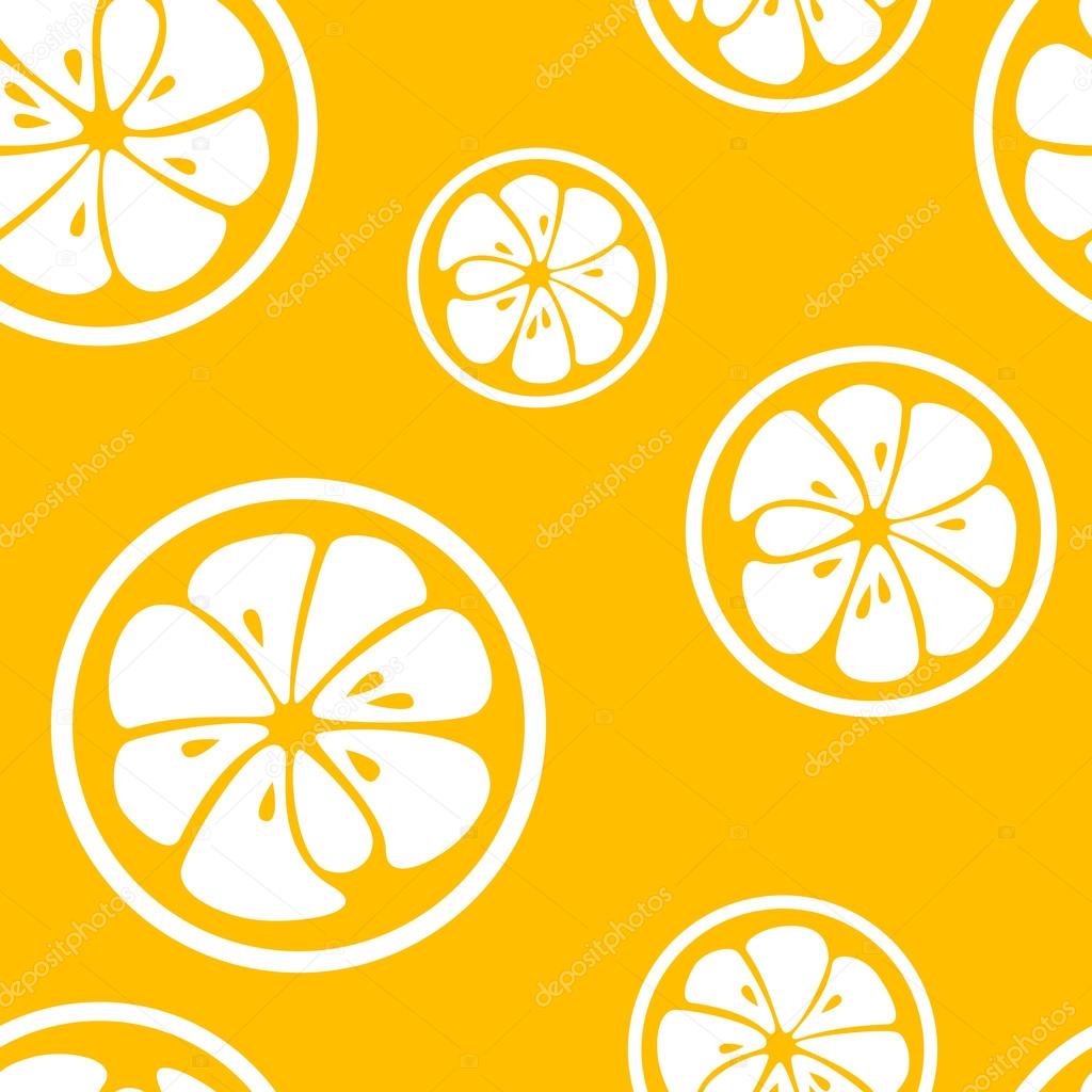 Abstract citrus fruit seamless pattern. Vector illustration