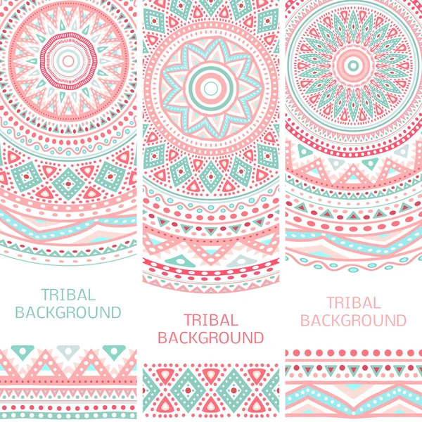 Tribal etnische vintage banners — Stockvector