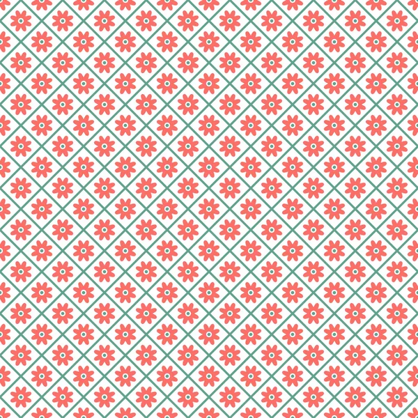 Verschillende bloemen vector naadloze patronen (tegels). — Stockvector