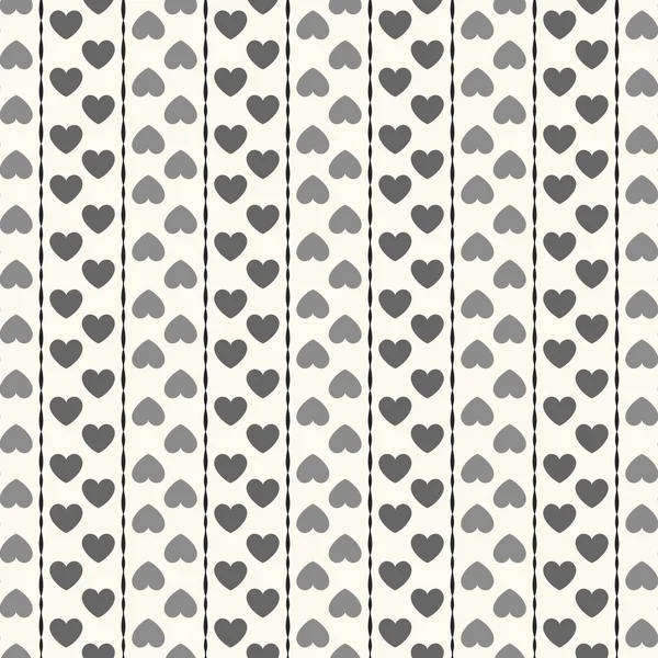 Seamless geometric pattern with hearts. Vector illustration — Stock Vector