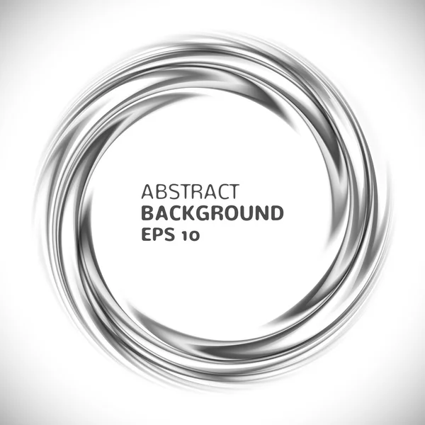 Abstract black and white swirl circle background. Vector — Stock Vector
