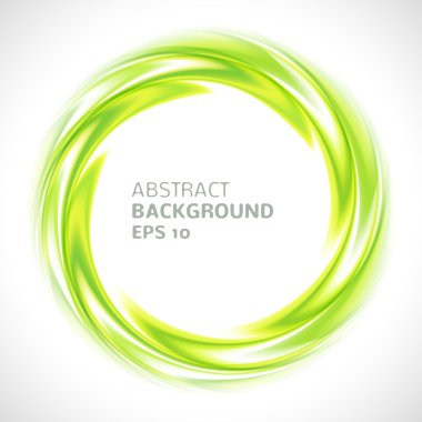 Yeşil girdap daire parlak arka plan