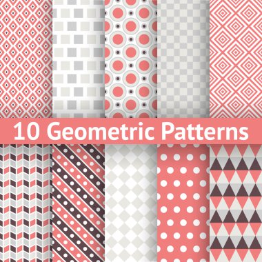 geometrik desenler. vektör sorunsuz arka plan kümesi.