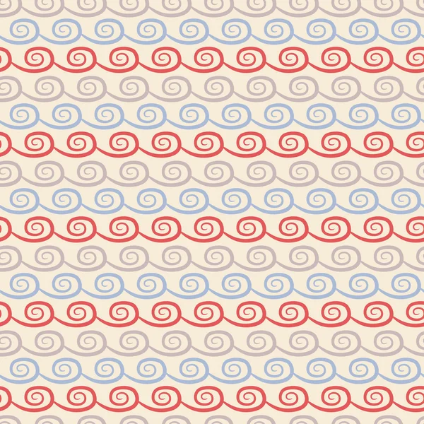 Yoga vector seamless pattern. Light blue, beige and red — Stock Vector