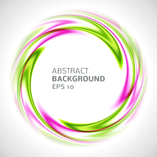 Abstract green and pink swirl circle bright background — Stock Vector