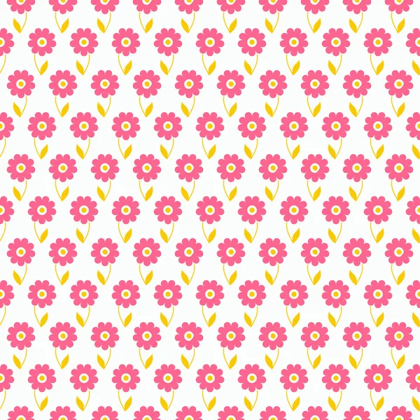 Vecteur d'été léger motif sans couture. Fond rose, blanc — Image vectorielle