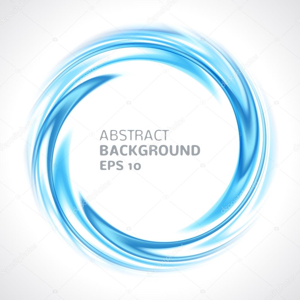 Abstract blue swirl circle bright background