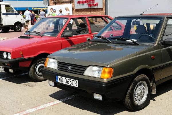 Lublin Poland July 2022 Two Generations Old Polish Car Fso — Stockfoto