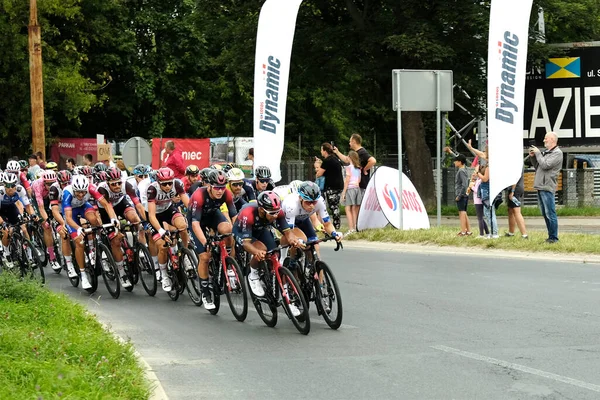 Lublin Poland July 2022 Front Peloton Cyclists Tour Pologne Stage — Stockfoto