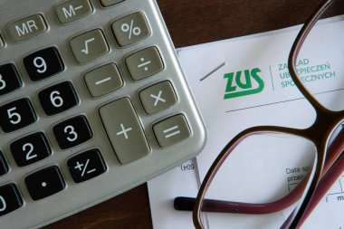 Lublin, Polonya. 11 Eylül 2022. ZUS 'tan mektup