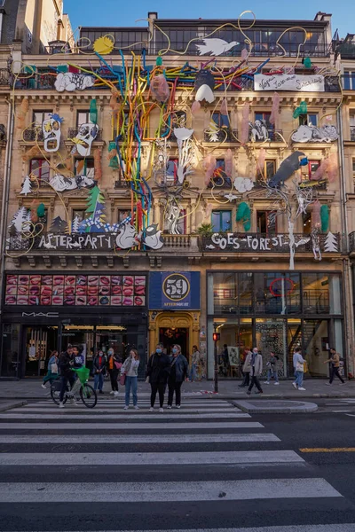 Gallery Art Rivoli Colorful Facade Paris France — Stock Photo, Image