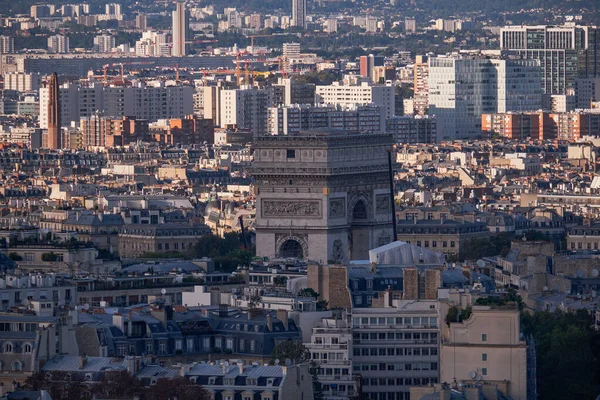 Panorama Aerial View Panorama Paříže Francie Pohled Horní Plošiny Eiffelovy — Stock fotografie