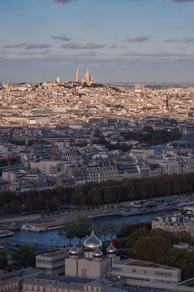 Vue Aérienne Panorama Skyline Paris France Une Vue Plateforme Supérieure — Photo