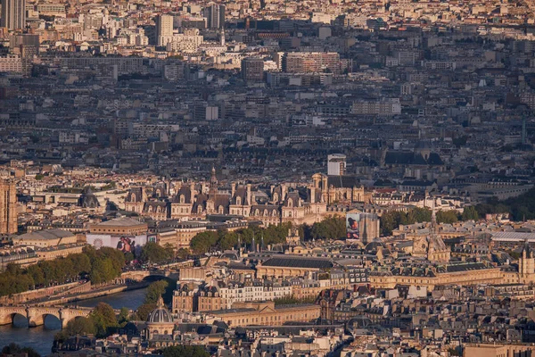 Vue Aérienne Panorama Skyline Paris France Une Vue Depuis Plateforme — Photo