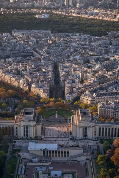 Vue Aérienne Panorama Skyline Paris France Une Vue Plate Forme — Photo
