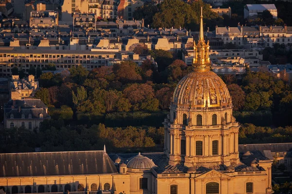 Panorama Flygfoto Skyline Paris Frankrike Från Toppen Plattform Eiffeltornet Till — Stockfoto