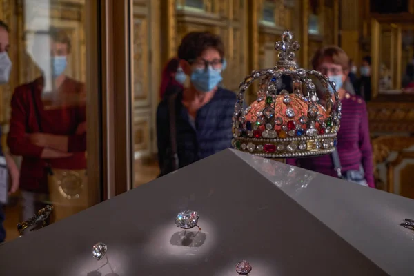 Royal Jewels Galerie Apollon Louvre Paris France — Stock Photo, Image