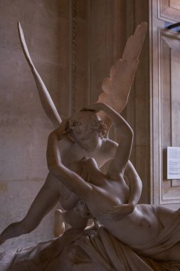 Psyche Revived by Cupid's Kissby Antonio Canova in the Museum - Paris, France clipart