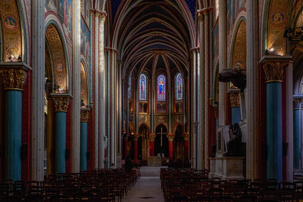 フランス パリのサンジェルマン プレ教会の内部 — ストック写真