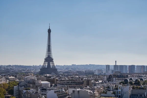 Вид Елисейские Поля Вершины Триумфальной Арки Париж Франция — стоковое фото