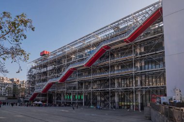 Facade of the Centre Georges Pompidou in Paris, France. One of the most famous museums of the modern art in the world