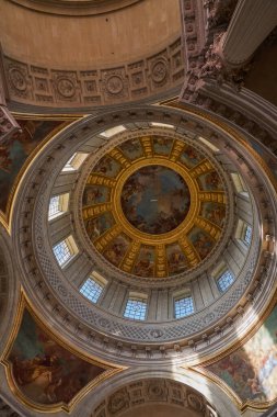 The Interior of the Golden Dome of Les Invalides Church in Paris, France