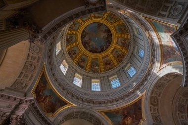 The Interior of the Golden Dome of Les Invalides Church in Paris, France