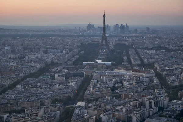 Uitzicht Vanuit Lucht Eiffeltoren Skyline Van Stad Vanaf Top Van — Stockfoto