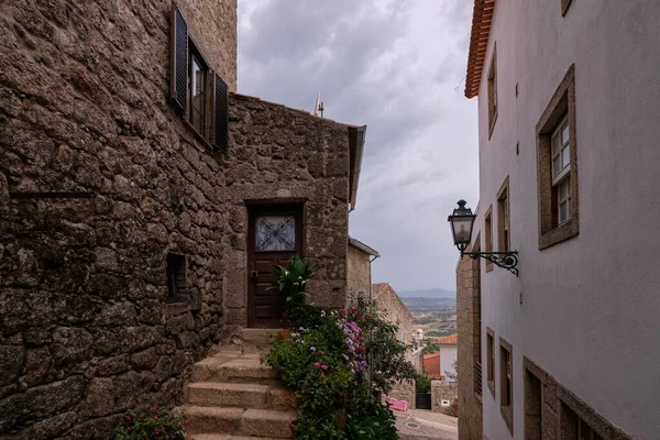 Picturesque Small Alley Most Portuguese Village Portugal Unique Medieval Countryside — Fotografia de Stock