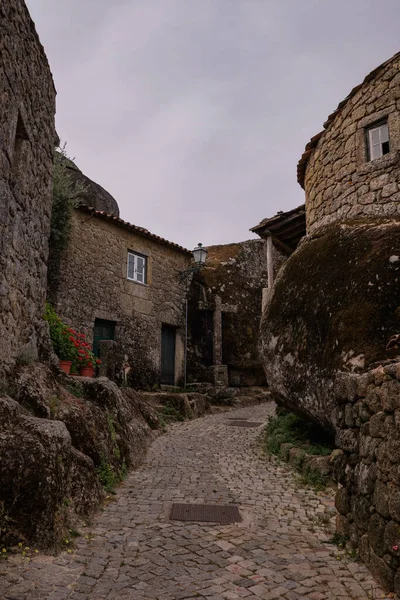 Picturesque Small Alley Most Portuguese Village Portugal Unique Medieval Countryside — Foto Stock