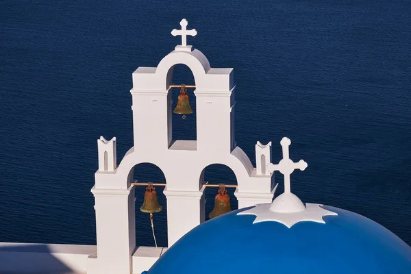 Agios Theodoros Church 알다시피 그리스 산토리니 상징적 랜드마크중 목적지 — 스톡 사진