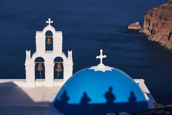 Agios Theodoros Church 알다시피 그리스 산토리니 상징적 랜드마크중 목적지 — 스톡 사진